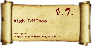 Vigh Tímea névjegykártya